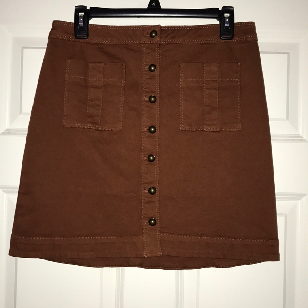 Burnt orange skirt